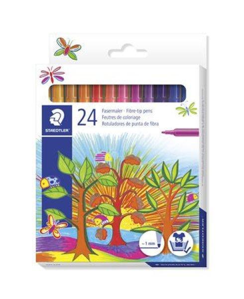 Filctoll készlet, 1 mm, STAEDTLER "325", 24 különböző szín