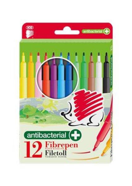Filctoll készlet, 1 mm, antibakteriális, ICO "Süni 300", 12
különböző szín