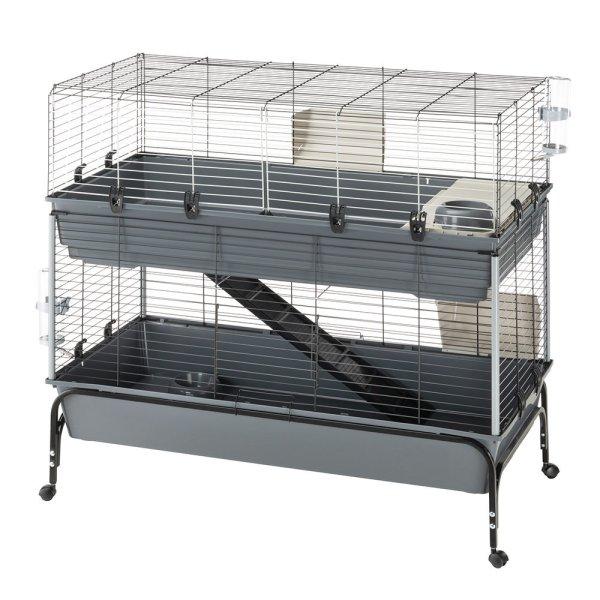 Ferplast Rabbit Vital 120 Double Full nyúlketrec 2 ajtóval kerekes
állvánnyal (57047817ZP)