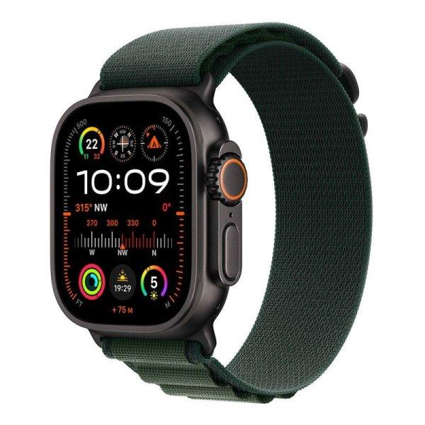 Apple Watch Ultra 2 GPS + Cellular 49mm Black Titanium Case with Dark Green
Alpine Loop - Large