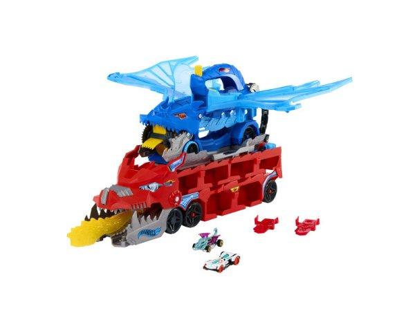 Hot wheels sárkányjárgány autószállító
