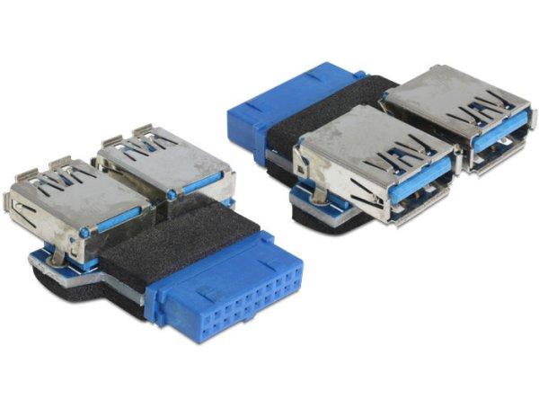 DeLock Adapter USB 3.0 pin header female > 2 x USB 3.0 female –
parallel