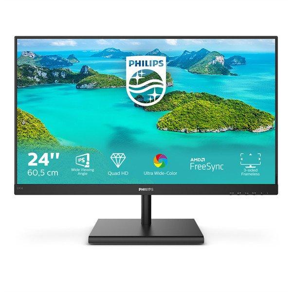 PHILIPS IPS monitor 23.8" 245E1S, 2560x1440, 16:9, 250 cd/m2, 4ms,
VGA/HDMI/DisplayPort