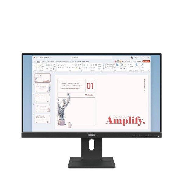 LENOVO Monitor - ThinkVision E24-40; 23,8" FHD 1920x1080 IPS, 16:9, 4ms,
100Hz, 1300:1, 250cd/m2, HDMI, DP, VGA, Pivot