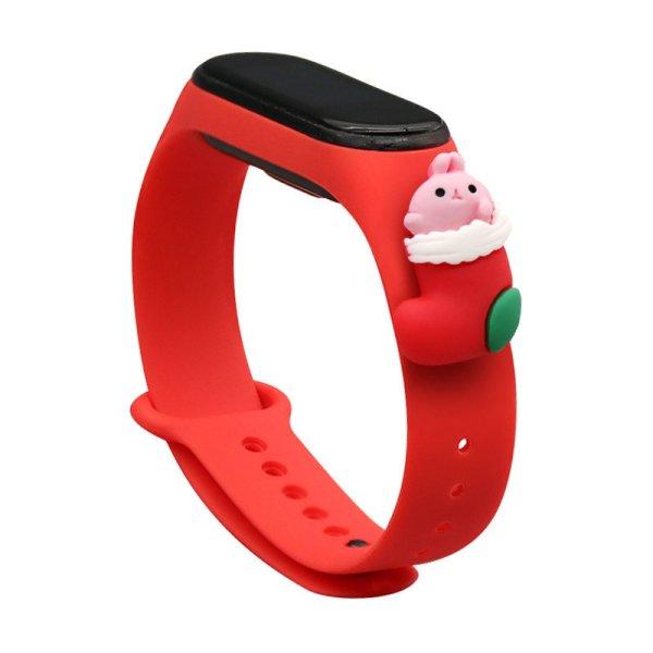 Strap Xmas csereszíj Xiaomi Mi Band 6 / Mi Band 5 karácsonyi ünnepek piros
(Santa 1) tok