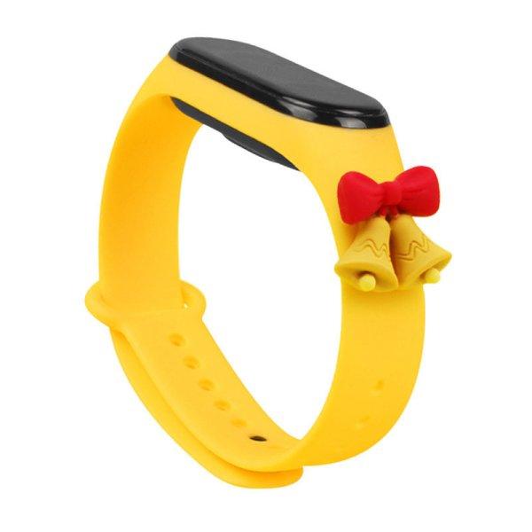 Strap Xmas okosóra csereszíj Xiaomi Mi Band 6 / Mi Band 5 karácsonyi ünnepek
sárga (Bells) tok