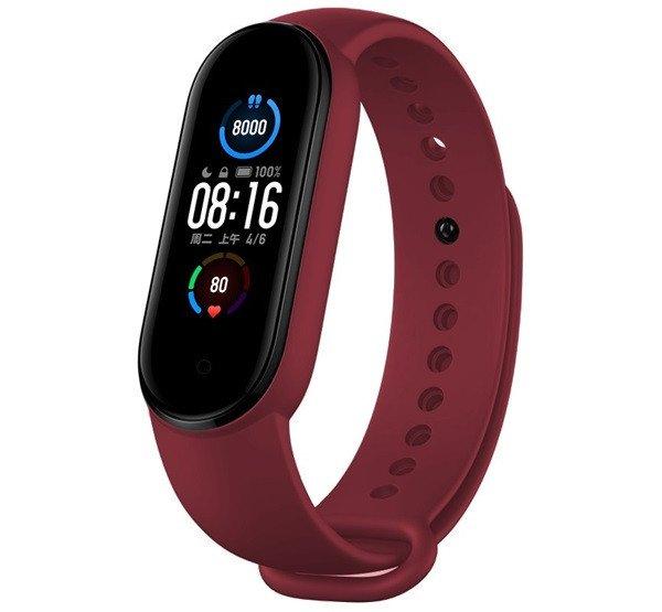 DEVIA DELUXE SPORT pótszíj (egyedi méret, szilikon, állítható) BORDÓ
Xiaomi Mi Band 5, Xiaomi Mi Band 6
