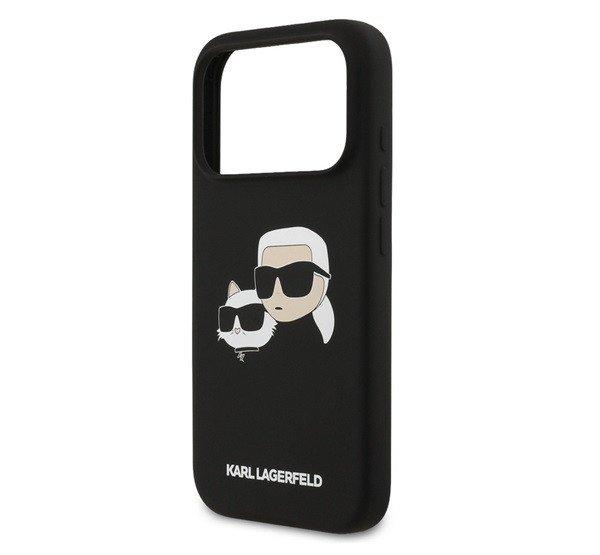 KARL LAGERFELD LIQUID SILICONE DOUBLE HEADS MAGSAFE szilikon telefonvédő
(ütésállóság, MagSafe) FEKETE Apple iPhone 17 Pro