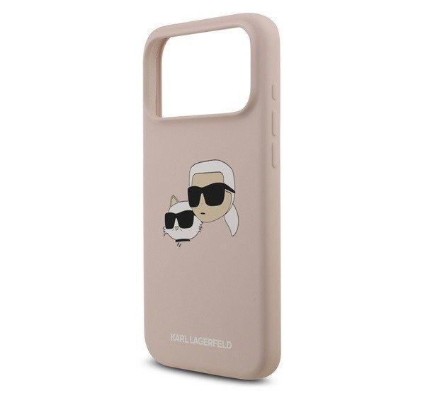 KARL LAGERFELD LIQUID SILICONE DOUBLE HEADS MAGSAFE szilikon telefonvédő
(ütésállóság, MagSafe) RÓZSASZÍN Apple iPhone 17 Pro Max
