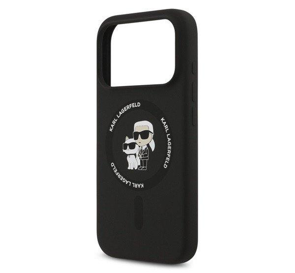 KARL LAGERFELD LIQUID SILICONE KARL AND CHOUPETTE MAGSAFE szilikon telefonvédő
(ütésállóság, MagSafe) FEKETE Apple iPhone 17 Pro