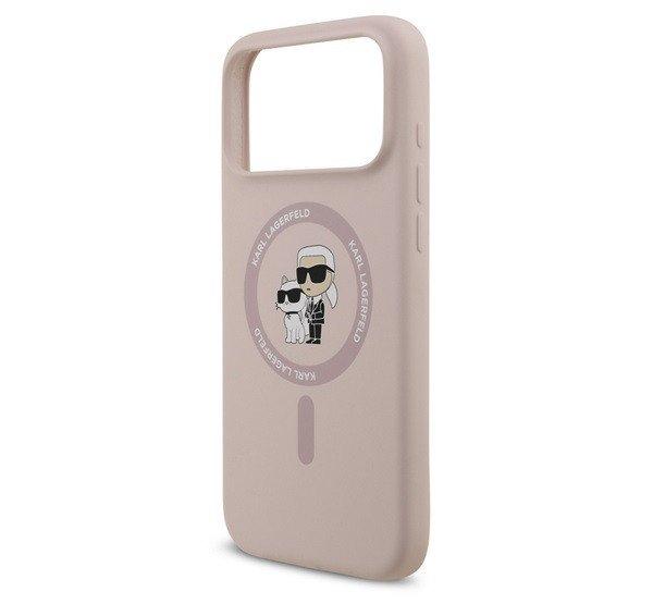 KARL LAGERFELD LIQUID SILICONE KARL AND CHOUPETTE MAGSAFE szilikon telefonvédő
(ütésállóság, MagSafe) RÓZSASZÍN Apple iPhone 17 Pro Max