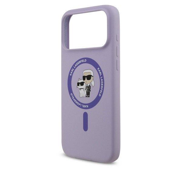 KARL LAGERFELD LIQUID SILICONE KARL AND CHOUPETTE MAGSAFE szilikon telefonvédő
(ütésállóság, MagSafe) LILA Apple iPhone 17 Pro Max