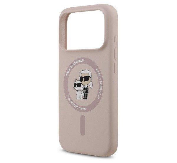 KARL LAGERFELD LIQUID SILICONE KARL AND CHOUPETTE MAGSAFE szilikon telefonvédő
(ütésállóság, MagSafe) RÓZSASZÍN Apple iPhone 17 Pro