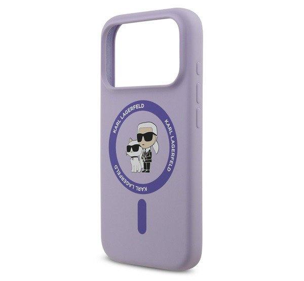 KARL LAGERFELD LIQUID SILICONE KARL AND CHOUPETTE MAGSAFE szilikon telefonvédő
(ütésállóság, MagSafe) LILA Apple iPhone 17 Pro