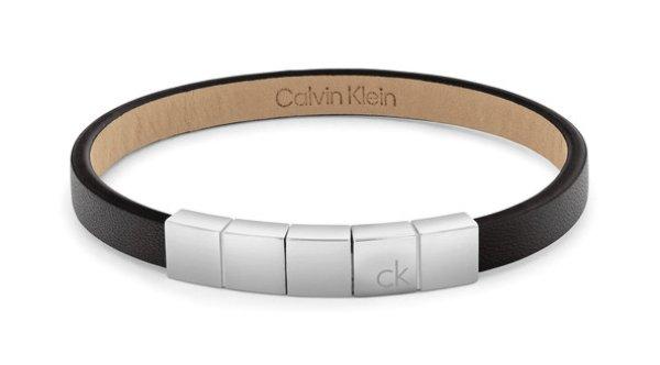 Calvin Klein Divatos bőr karkötő Minimalistic Squares 35100062