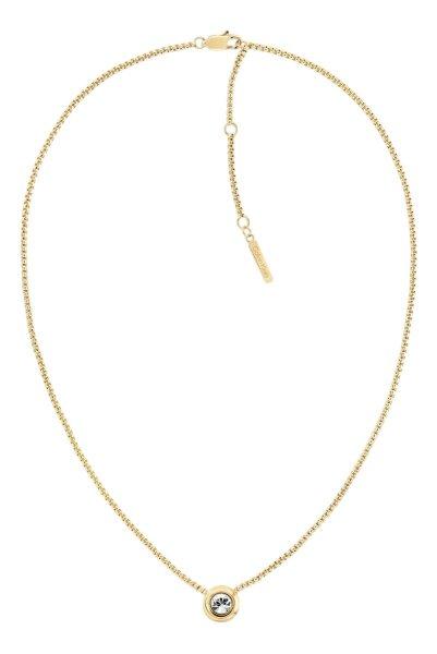 Calvin Klein Bájos aranyozott nyaklánc Twiste Bezel Solitaire 35000770