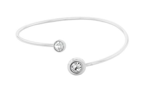 Calvin Klein Szilárd nyitott karkötő kristályokkal Twisted Bezel Solitaire
35000773