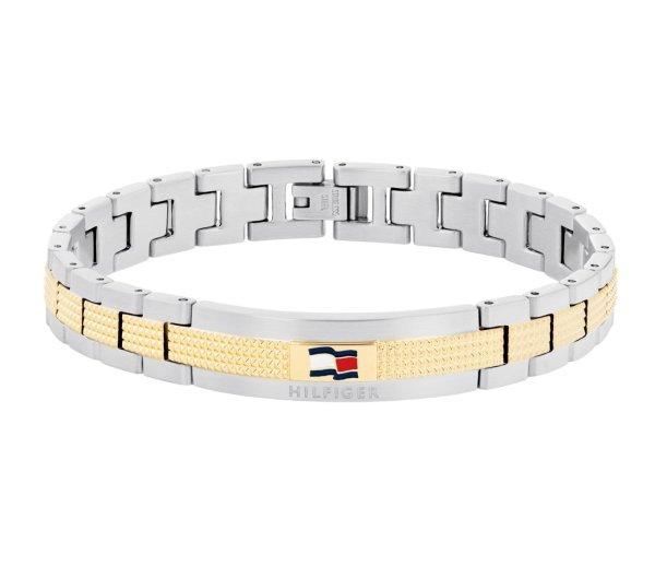 Tommy Hilfiger Időtlen, bicolor acél karkötő Nelson H-Link 2790642