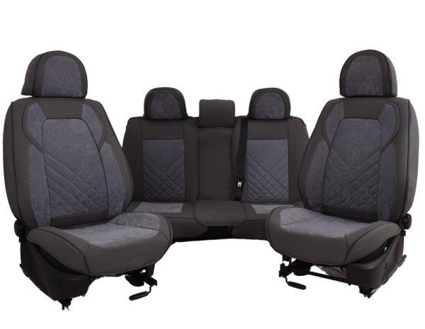 Citroen C6 Triton Méretezett Üléshuzat Bőr/Arcantara -Szürke/Szürke-
Komplett Garnitúra