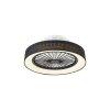 Fekete mennyezeti ventiltor csillag effektussal 47 cm LED-d