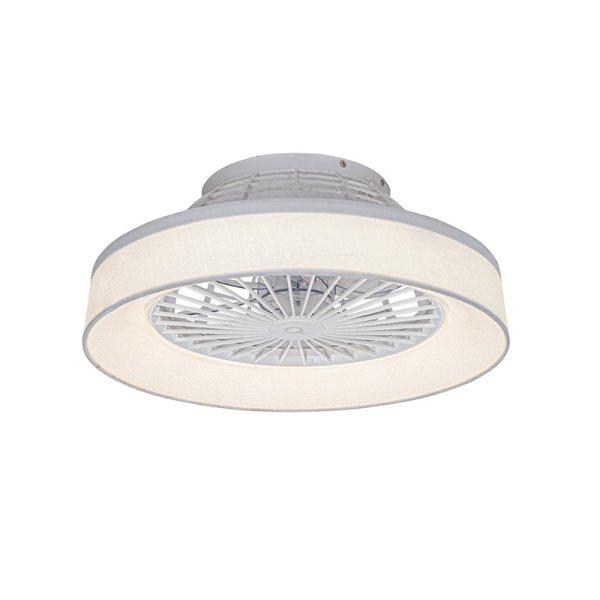 Fehér mennyezeti ventilátor csillag effektussal 47 cm LED-del,
fényerőszabályzóval és távirányítóval - Emily
