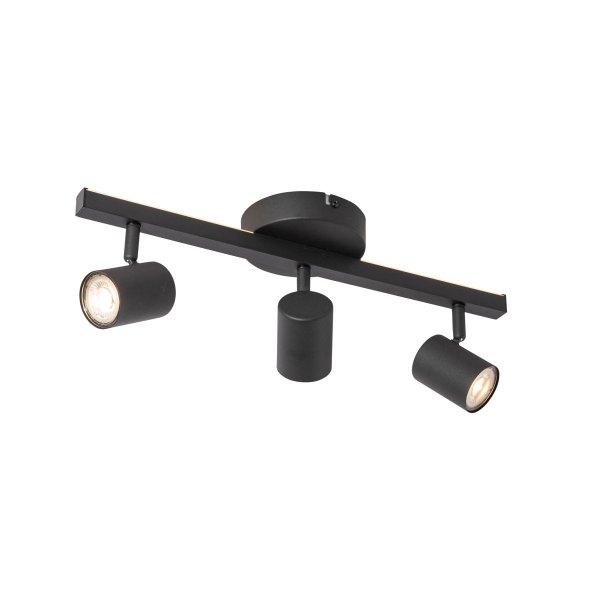 Mennyezeti spotlámpa fekete GU10 50mm 3-lámpás háttérvilágítással - Back
Up