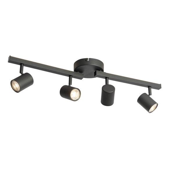 Mennyezeti spotlámpa fekete GU10 50mm 4-lámpás háttérvilágítással - Back
Up