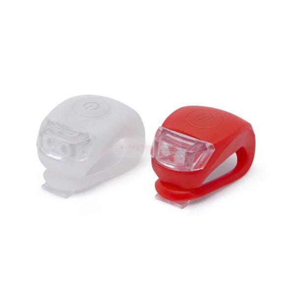 LED-es kerékpár lámpa szett TPE borítással - 2 db / szett