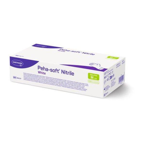 Peha-soft® nitrile white vizsgálókesztyű (M; 100 db)
