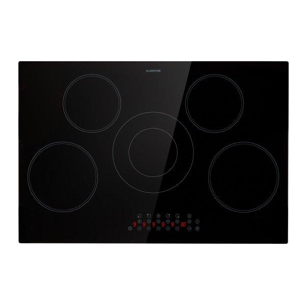 Klarstein Virtuosa 5, beépített főzőlap, 5 zóna, 8200W, üvegkerámia