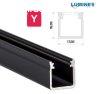 LED Alumnium Profil Magas fal [Y] Fekete 2,02 mter
