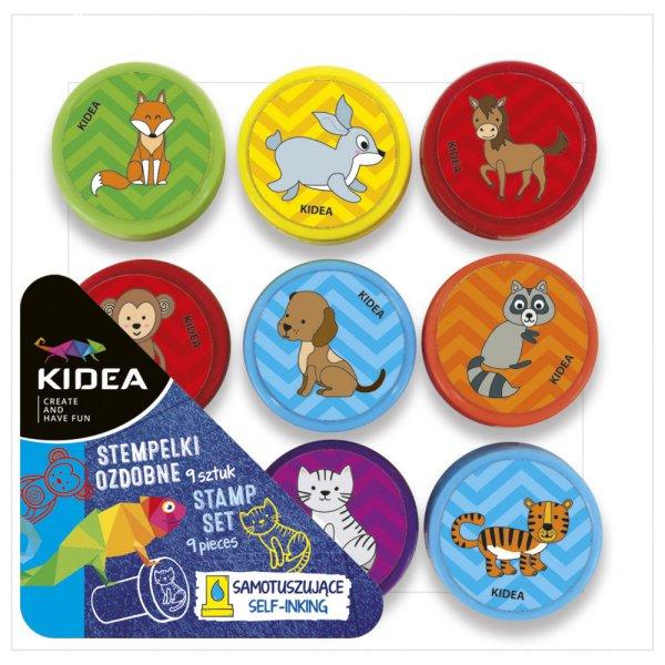 Nyomda szett, 9 db-os, állatos, (kutya, ló, láma, macska, mosómedve, róka,
tigris, majom, nyúl), Kidea