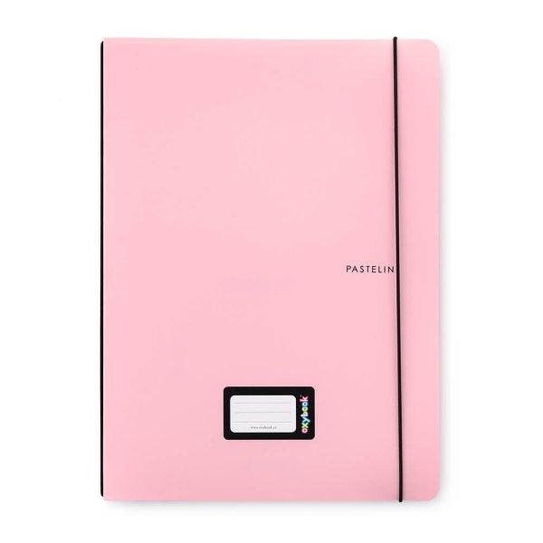 OXYbook füzet A/4, 40 lapos, vonalas, PASTELINI, pasztell rózsaszín