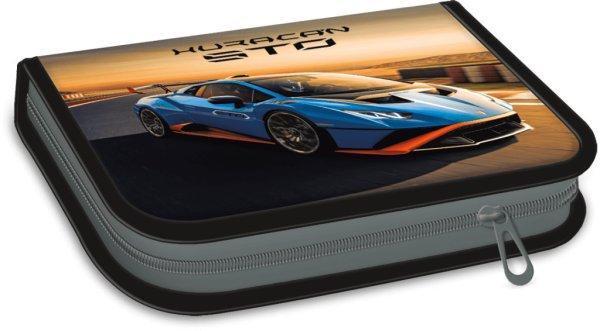 Lamborghini, autós tolltartó, klapnis, töltött, kék-narancs