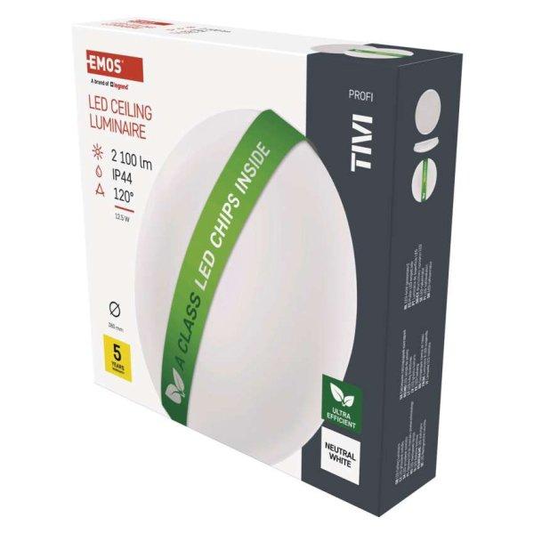 EMOS ZM3408, LED mennyezeti lámpatest TIVI, kerek, fehér 12,5W, IP44,
Természetes fehér