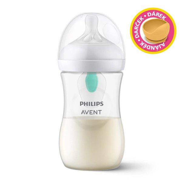 Philips AVENT cumisüveg Natural Response AirFree szeleppel 260ml - most Petite
and Mars szilikon tálkával