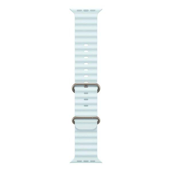 Apple Watch 49mm Ice Blue Ocean Band - Natural Titanium Finish