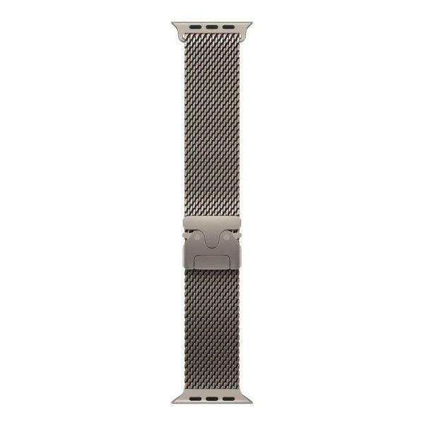 Apple Watch 49mm Natural Titanium Milanese Loop - Medium