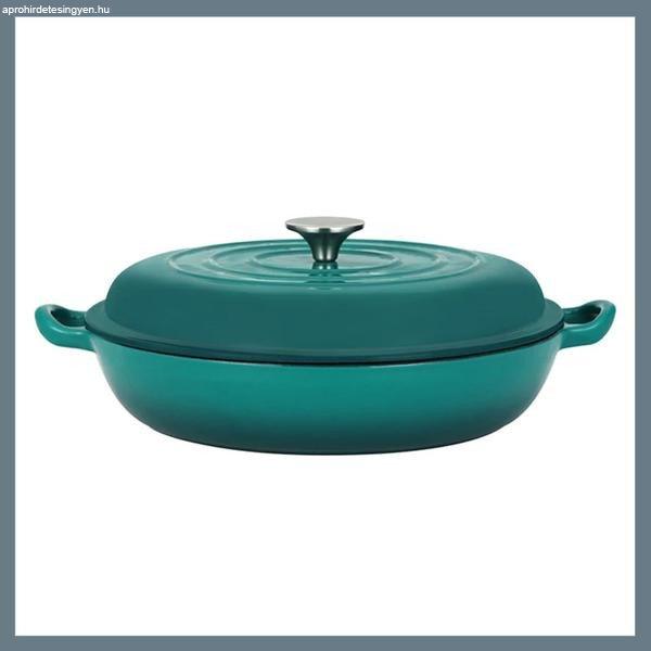 Perfect Home Zománcozott öntöttvas szeletsütő fedővel 30cm türkiz 16640