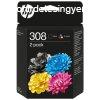 HP 308 Black/Tri-Color Ink tintapatron