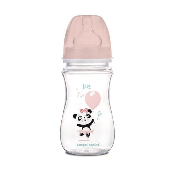 Canpol babies Anti-kólikás cumisüveg, EasyStart, EXOTIC ANIMALS, 240 ml -
rózsaszín