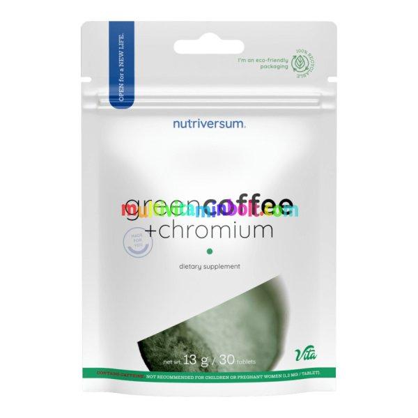 Green Coffee + Chromium - 30 tabletta - Nutriversum