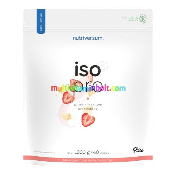 ISO PRO - 1000 g - fehér csokoládé-eper - Nutriversum