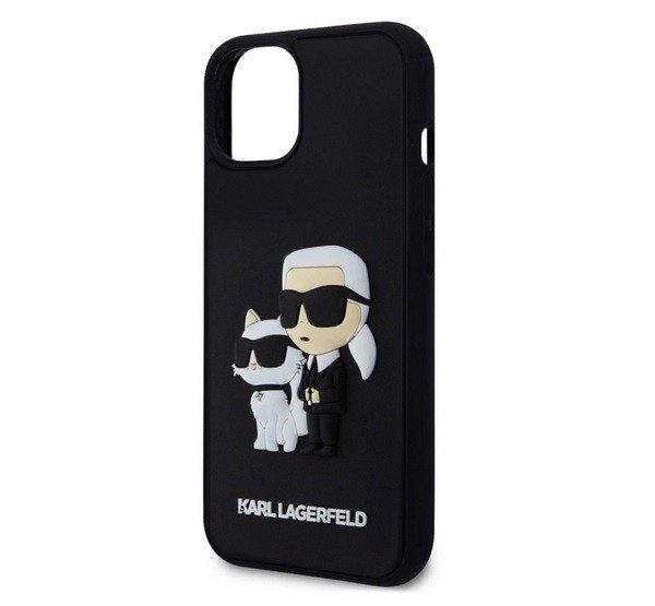 KARL LAGERFELD 3D RUBBER KARL AND CHOUPETTE szilikon telefonvédő
(ütésállóság, 3D) FEKETE Apple iPhone 15