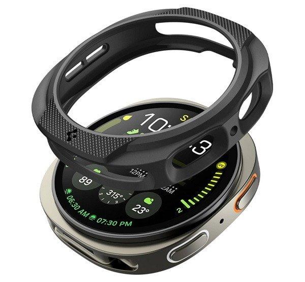 SPIGEN LIQUID AIR szilikon óra keret (ütésállóság) FEKETE Samsung Galaxy
Watch 8 eSIM 44mm (SM-L335), Galaxy Watch 8 44mm (SM-L330)