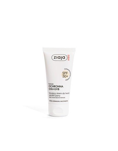 Ziaja Tonizáló krém normál bőrre vagy tágult vénákra SPF 50+ világos
árnyalat (Tinted Cream) 50 ml