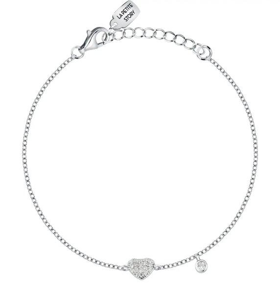 La Petite Story Női ezüst karkötő Szív cirkónium kövekkel Silver
LPS05AWV29