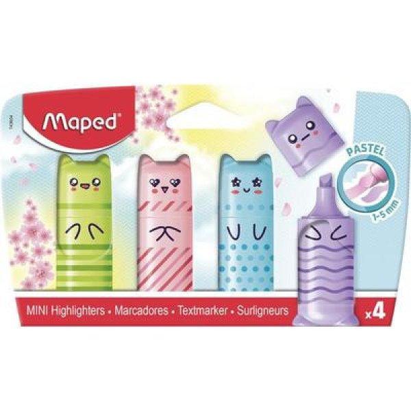 Szövegkiemelő készlet, 1-5 mm, MAPED "Mini Pastel", 4 különböző
pasztell szín