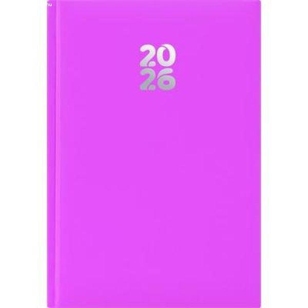 Naptár, tervező, A5, napi, DAYLINER, "Pannon", fuchsia
