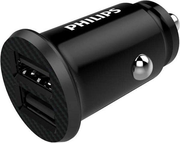 Philips autós töltő 2xusb-a 12w 12-24v